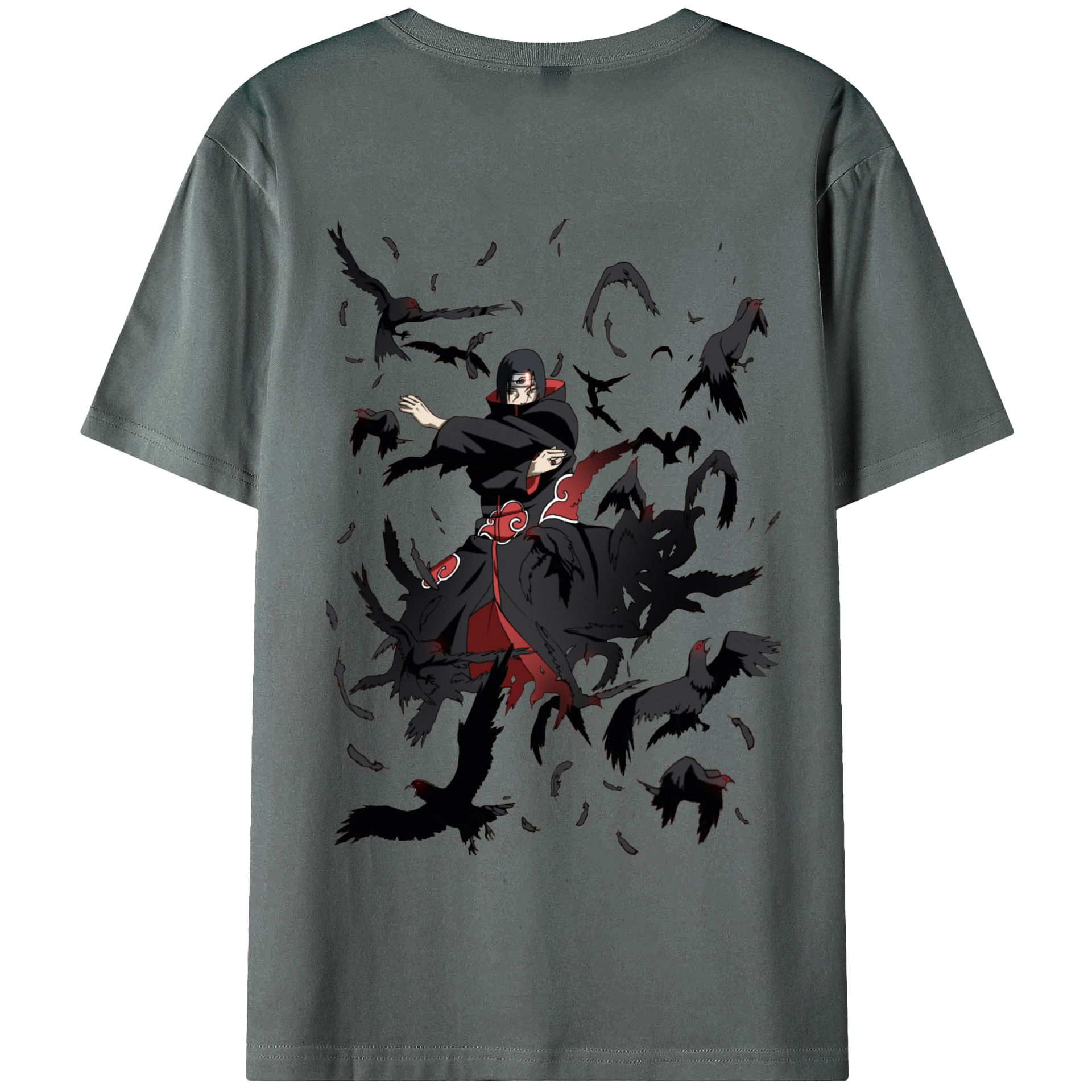 （画像用） NARUTO -ナルト- うちは イタチ Uchiha Itachi 綿100％半袖Tシャツ（背面プリント）